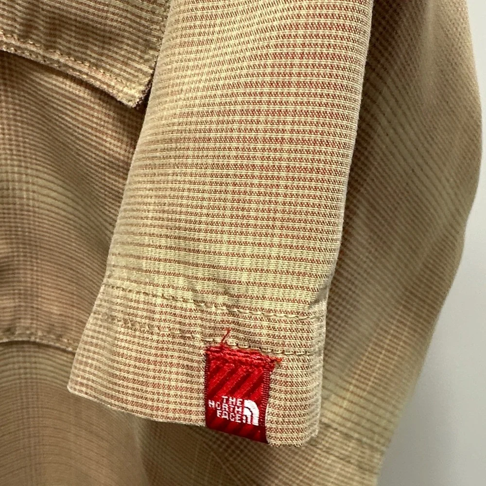 The North Face Men's Casual Tan Button Down Shirt